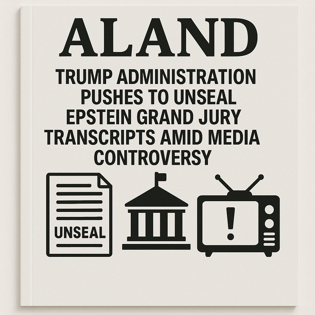  ALAND Magazine Cover - Epstein Grand Jury Transcripts Unsealed Edition
